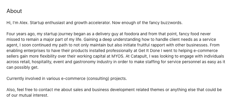 interesting summary LinkedIn